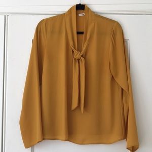 Mustard seed secretary blouse